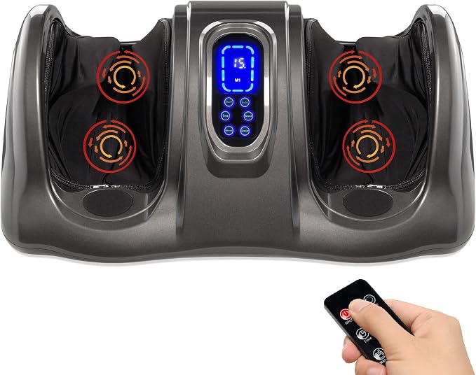Best Choice Products Shiatsu Foot Massager for Pain Relief, Plantar Fasciitis, Neuropathy, Blood Circulation, Remote Control w/Compact Design - Gray by Unknown