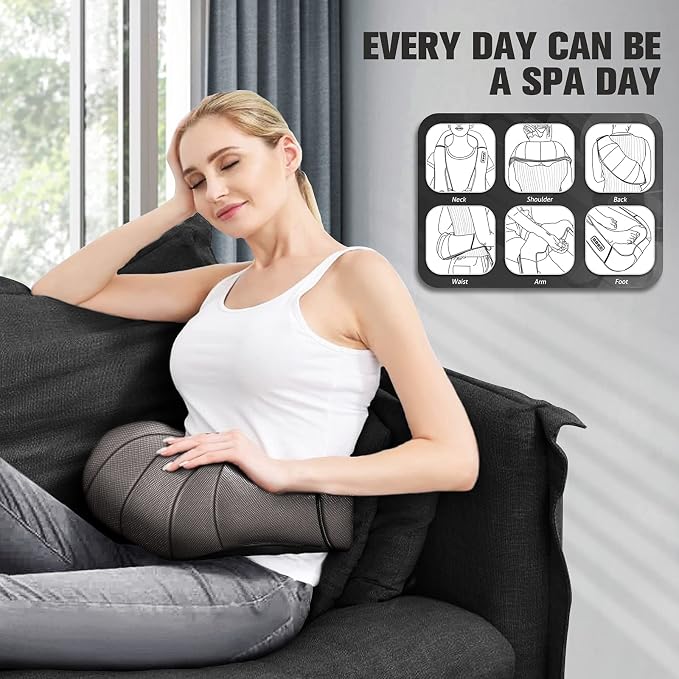 MagicMakers Neck Massager with Heat Gifts for Women, Men, Dad, Mom, Family, Friend, Mothers Day, Fathers Day, Christmas, Shiatsu Kneading Back Massager for Shoulder, Pain Relief, Muscle Soreness - Image 5