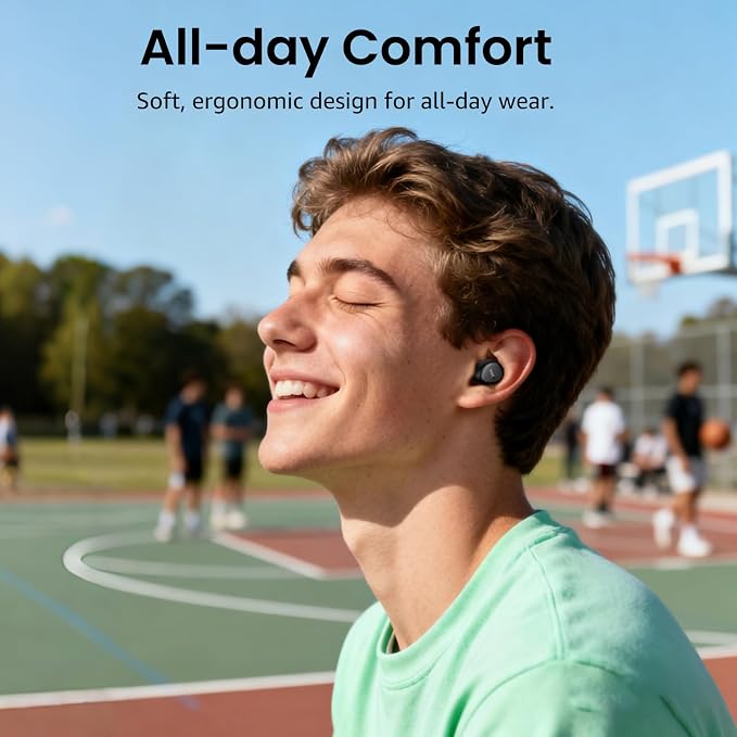 TOZO A1 Wireless Earbuds Bluetooth 5.3 Light Weight in Ear Headphones | IPX5 Waterproof,2 Mics for AI Calls,Immersive Premium Sound Bass Headset with Charging Case,32 EQ via App Black - Image 8