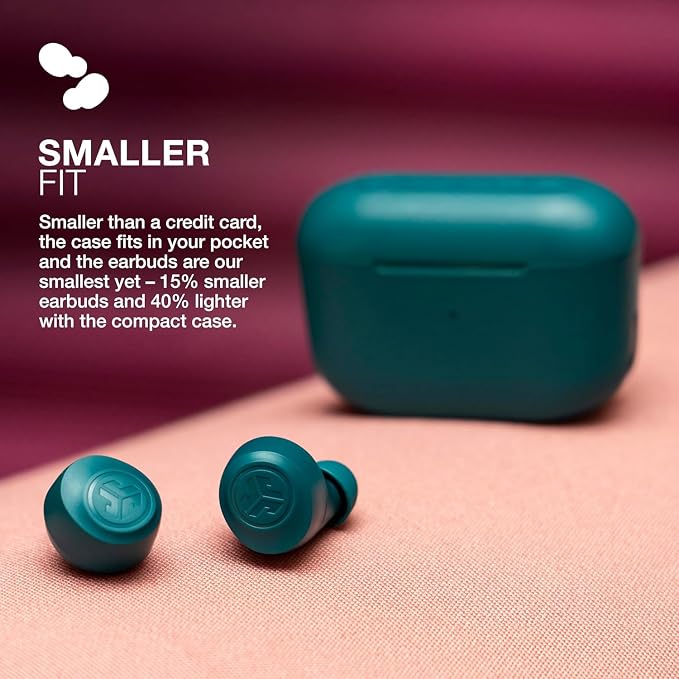 JLab Go Air Pop+, True Wireless Earbuds, Bluetooth Earbuds with Microphone, Dual Connect, USB-C Charging Case, Teal | Wireless Earphones, IP55 True Wireless Earbuds with Microphone, Application, Dual Connect, Charging Case - Image 3