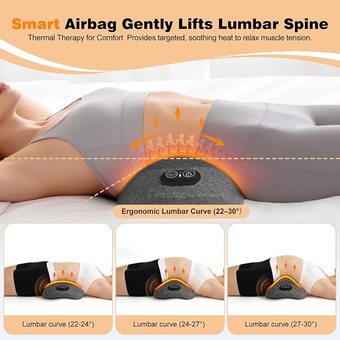 Triple Fusion Back Massager with Heat, Vibration & Traction, Back Stretcher - Image 4