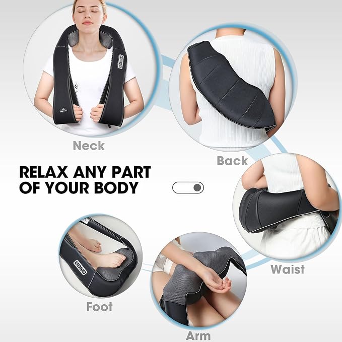 MagicMakers Electric Shiatsu Neck Massager with Heat - Pain Relief for Back, Shoulders & Feet - Gifts for Men, Women, Mom, Dad - From Daughter or Son - Ideal for Christmas, Mother's Day & Father's Day - Image 9