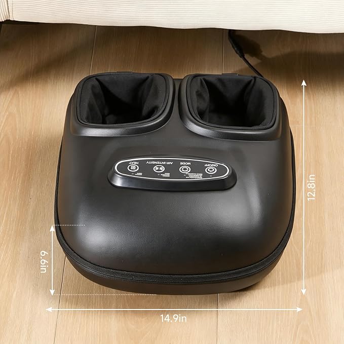 LINGTENG Foot Massager, Heated Foot Massager (Agate Black) - Image 7