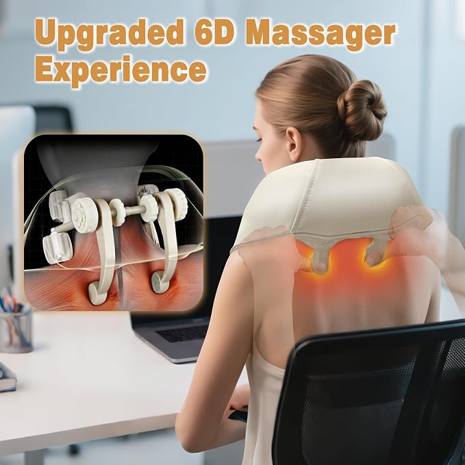 Joyset Cordless Neck and Shoulder Massager with Heat, 4D Shiatsu Kneading - Image 5