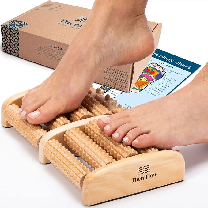 TheraFlow Large Dual Foot Massager for Plantar Fasciitis Relief 2026 Edition | Perfect Feet Massager Gifts for Women and Men | Relaxation Gift and Foot Massager for Neuropathy - Ideal Gifts for Mom by TheraFlow