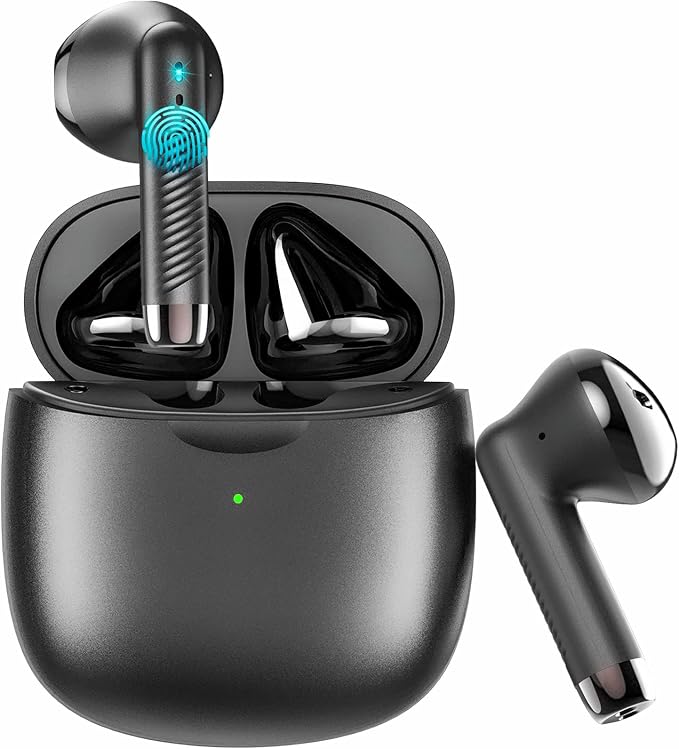 Wireless Earbuds, Bluetooth 5.4 Earbuds Stereo Bass, Bluetooth Headphones | in Ear Noise Cancelling Mic, Sports Earphones IP7 Waterproof, 32H Playtime USB C Mini Charging Case Ear Buds for Android iOS by Jxrev