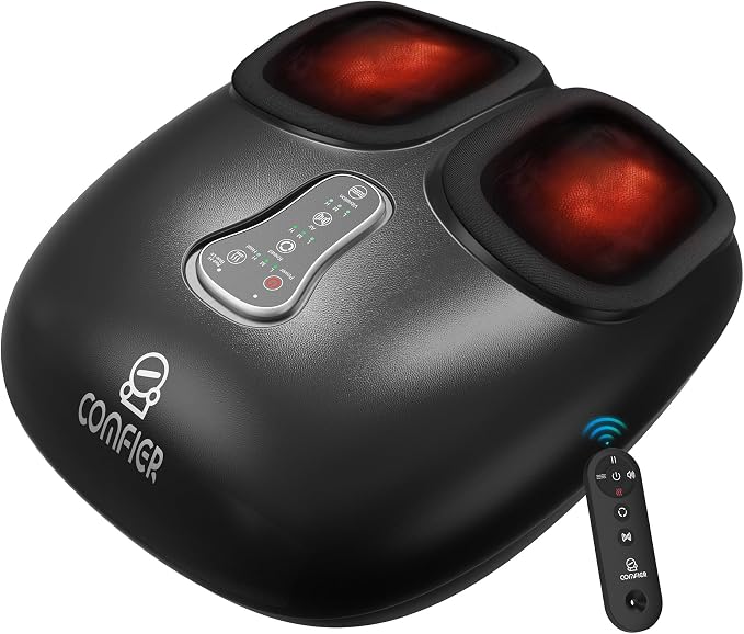 COMFIER 2026 Upgrade shiatsu Foot Massager for Neuropathy,Plantar Fasciitis with Heat,Remote Control,Pause Function, feet Massager with Compression,Vibration,Mothers Day Gift for Mom, Size 13 by COMFIER