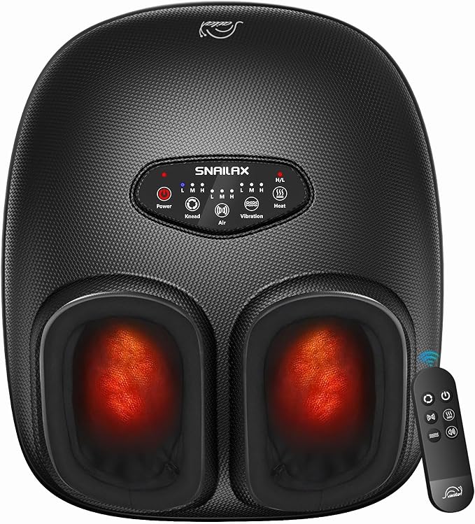 Snailax Foot Massager with Heat Compression Vibration Shiatsu, Foot Pain by Snailax