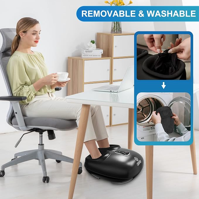 COMFIER Shiatsu Foot Massager with Heat,Vibration,Rolling Compression,Feet Massager for Plantar Fasciitis,Neuropathy Pain,Home Office Use,Fits Size up to 13IN,for Dad,Mom - Image 7