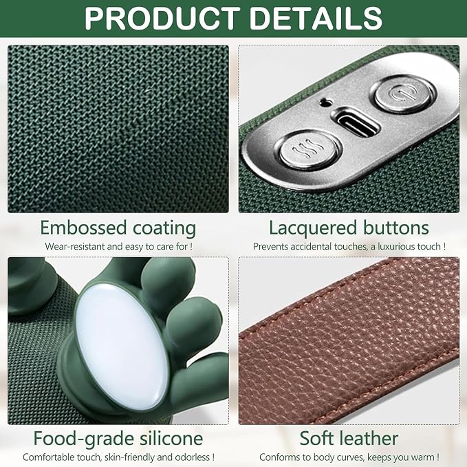 Neck Massager with Heat for Pain Relief deep Tissue, Bionic Heated Massager with Fingers, 4D Kneading Massage, 2026 Upgraded Simulates a Real Palm Massage for Comfort, Relax Muscle Tension - Image 3