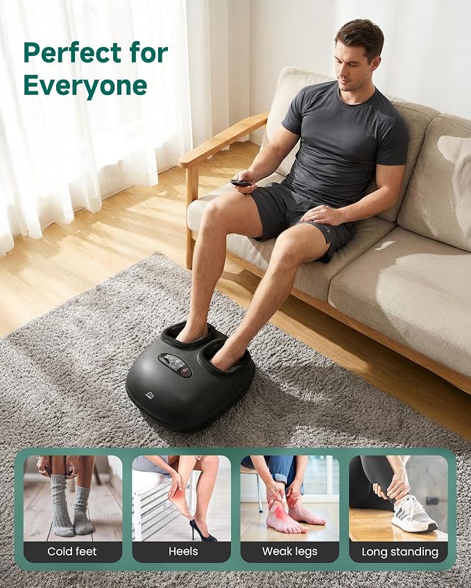Snailax Foot Massager with Heat Compression Vibration Shiatsu, Foot Pain - Image 6