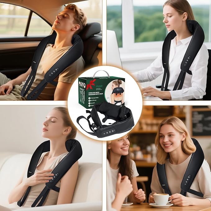 Joyset Cordless Neck and Shoulder Massager with Heat, 4D Shiatsu Kneading - Image 8