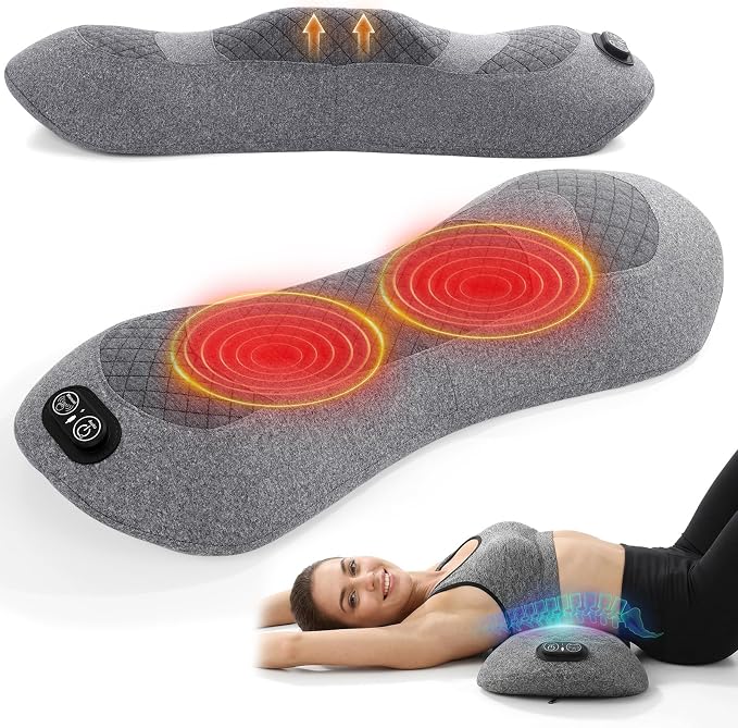 Triple Fusion Back Massager with Heat, Vibration & Traction, Back Stretcher by Unknown