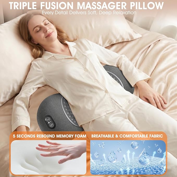 3-in-1 Electric Lumbar Support Pillow,Triple Fusion Back Massager - Image 6