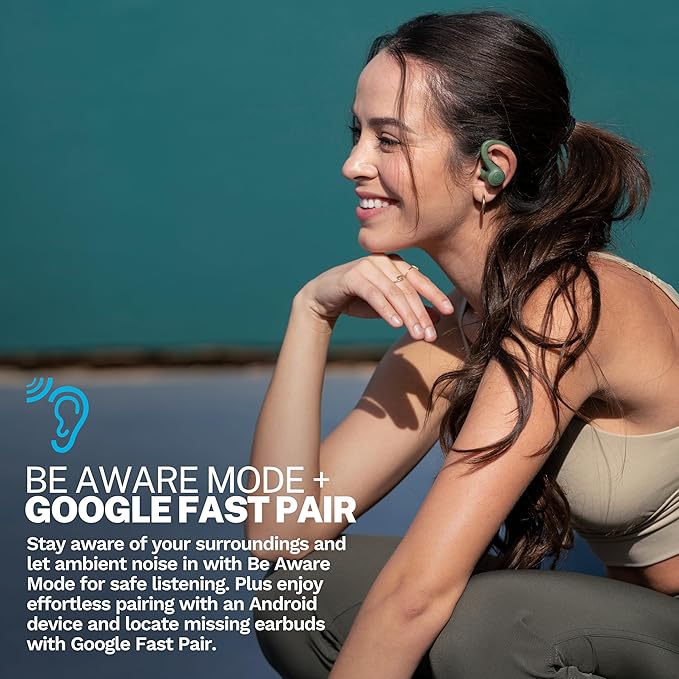 JLab, Go Sport+, True Wireless Workout Earbuds, Bluetooth Sport Earbuds, Clear Calling, Green - Image 3