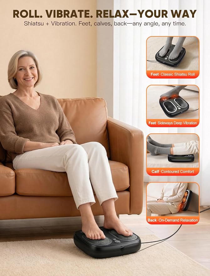 JZBRAIN Foot Massager with Vibration for Plantar Fasciitis, Neuropathy - Image 8