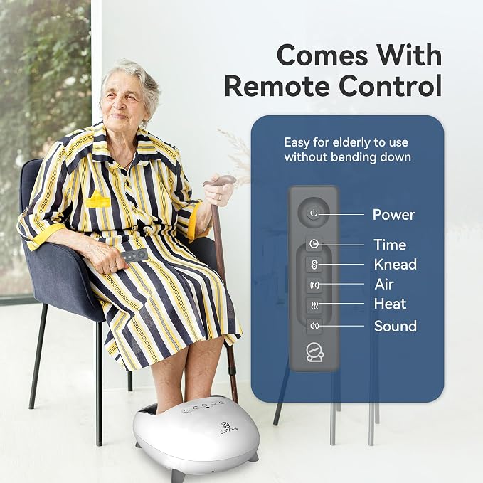 COMFIER Shiatsu Foot Massager with Heat, Kneading and Vibration Heated Foot Feet Massager for Neuropathy Plantar Fasciitis - Image 6