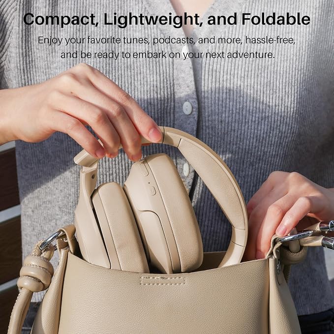 TOZO Hybrid Active Noise Cancelling Headphones, Hi Res Audio | Wireless Over Ear Bluetooth Headset, 60H Playtime, Custom EQ via App Deep Bass Comfort Fit Ear Cups, for Home Office Travel - Image 8