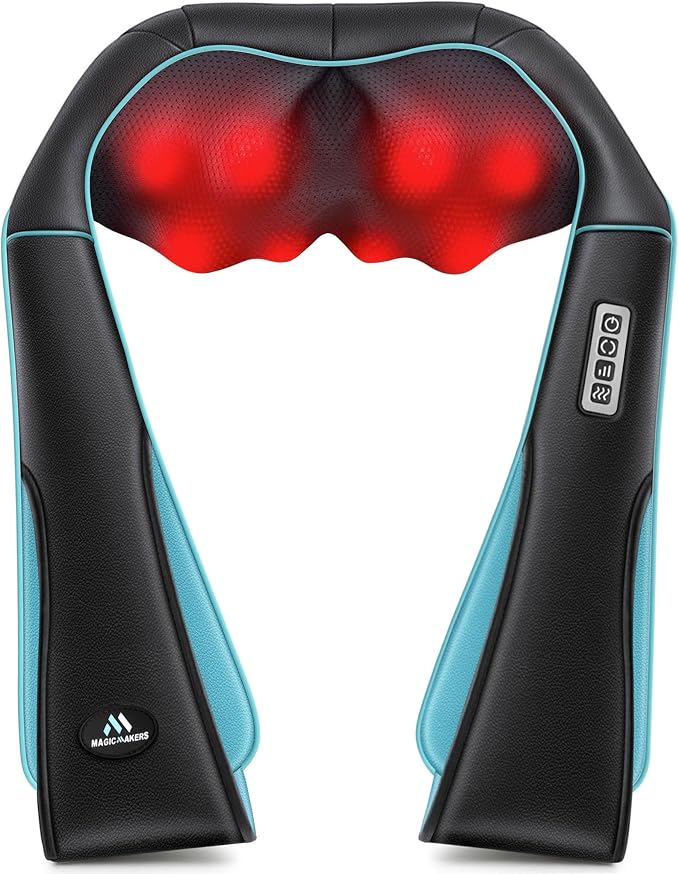 MagicMakers Shiatsu Neck Massager with Heat for Pain Relief Deep Tissue by MagicMakers