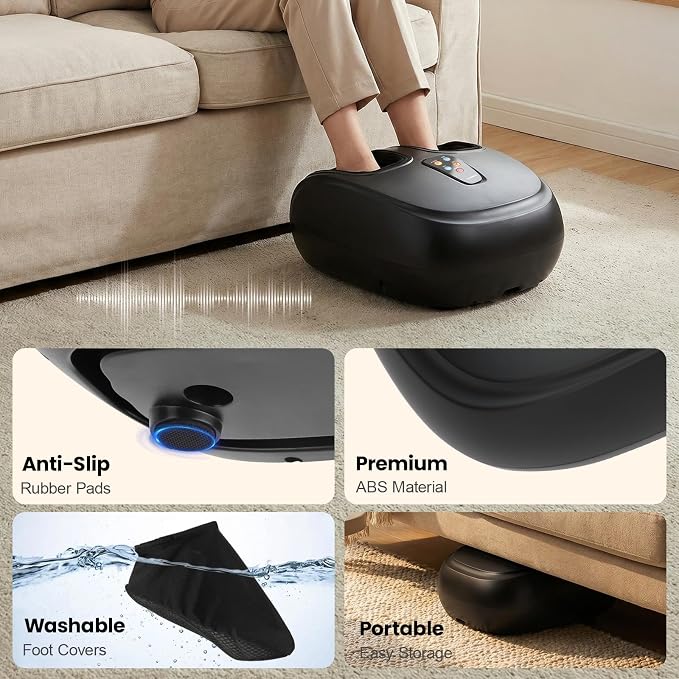 DOMNIU Shiatsu Foot Massager with Heat, Plantar Fasciitis Relief, Fits 13" - Image 7