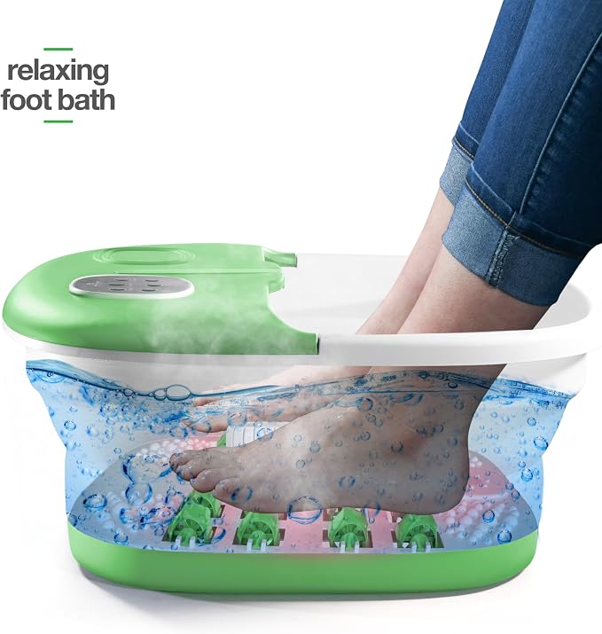 Medical king Foot Spa with Heat and Massage and Jets Includes A Remote Control Pumice Stone Collapsible Foot Spa Massager with Heat and Bubbles and Vibration - Image 3