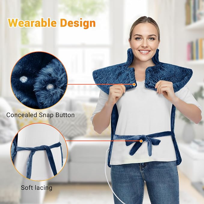 Massaging Heating Pad for Back, Neck and Shoulder Massager - Image 9