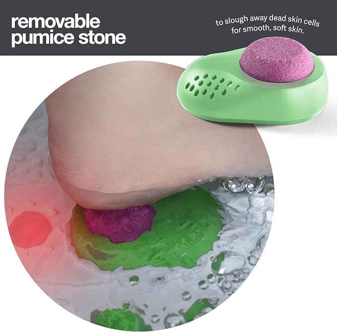 Medical king Foot Spa with Heat and Massage and Jets Includes A Remote Control Pumice Stone Collapsible Foot Spa Massager with Heat and Bubbles and Vibration - Image 7