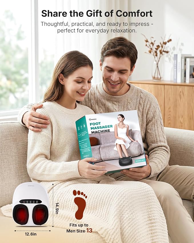 KNQZE Shiatsu Foot Massager with Heat for Plantar Fasciitis, Birthday Gifts - Image 9