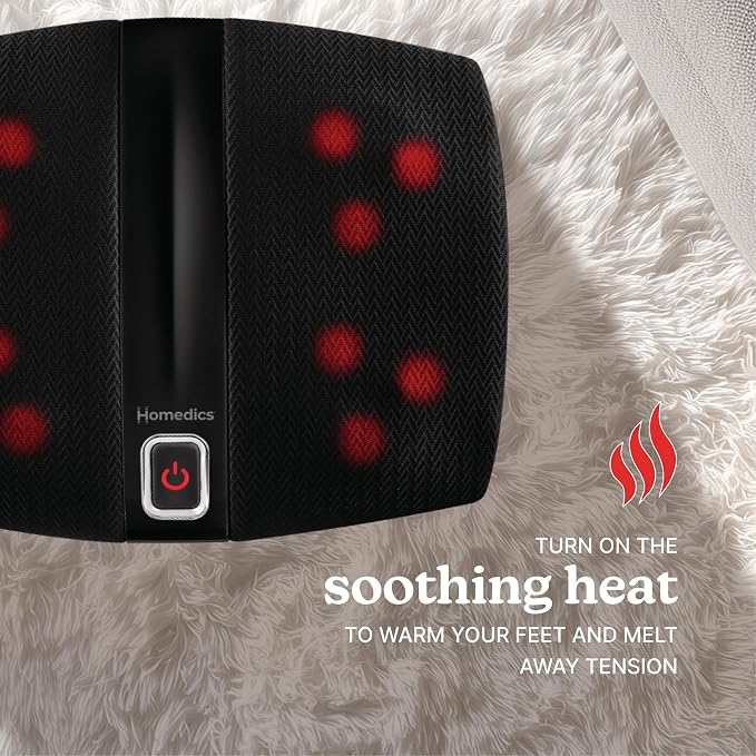 Homedics Shiatsu Select Foot Massager with Heat – Shiatsu Foot Massager with Heat, Therapeutic Kneading & Rolling, 4 Rotational Heads with 12 Massage Nodes, Toe-Touch Control - Image 6