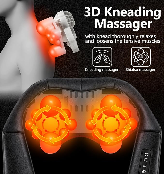 Neck Massager for Pain Relief Deep Tissue with Heat, Gifts for Women Men - Image 7