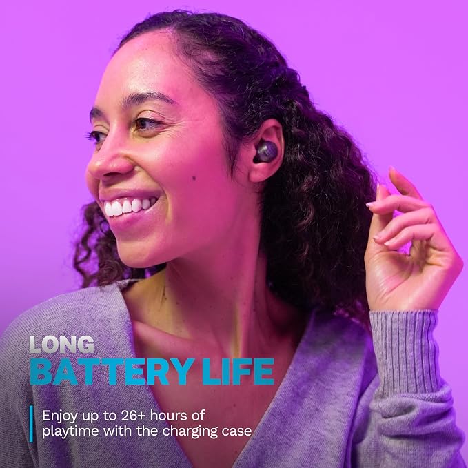JLab Go Air Pop+, True Wireless Earbuds, Bluetooth Earbuds with Microphone, Dual Connect, EQ3 Sound, Clear | In-Ear Headphones, Bluetooth, Wireless Earbuds, Earbuds with Microphone, USB-C Charging Box, Dual Connect, EQ3 Sound - Image 4
