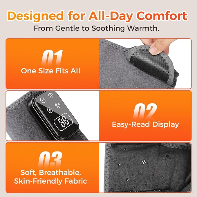 2PCS Foot Renew Massager for Neuropathy, 4-in-1 Cordless & Portable Foot and Ankle Massager for Heel, Arch & Ankle Relief, Foot Massager with 5 Vibration Mode & 5 Heat Levels, Ideal for Home & Travel - Image 6