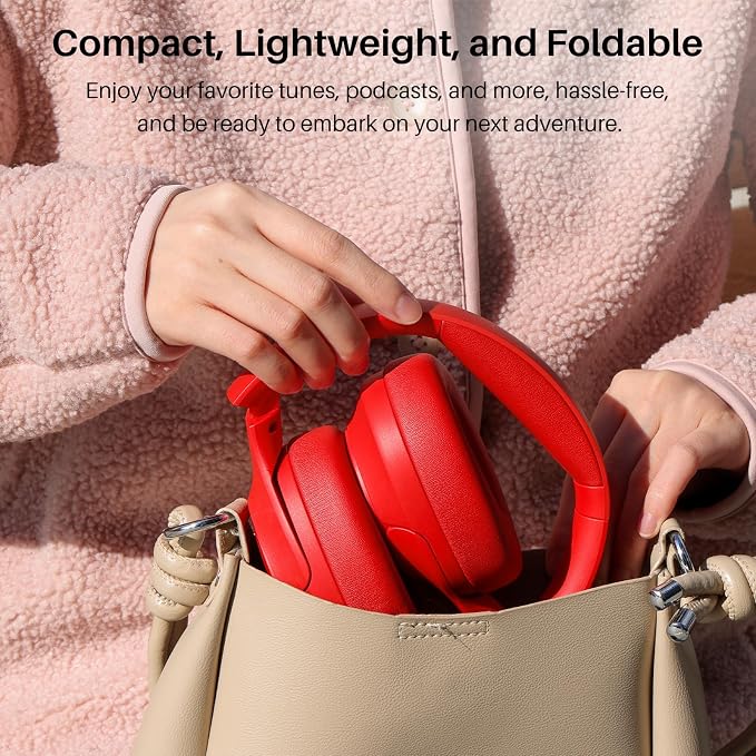 TOZO Hybrid Active Noise Cancelling Headphones, Hi Res Audio | Wireless Over Ear Bluetooth Headset, 60H Playtime, Custom EQ via App Deep Bass Comfort Fit Ear Cups, for Home Office Travel - Image 9