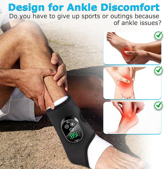 Foot Massager for Neuropathy, Ankle Heating Pad Brace Wrap with Massage - Image 2