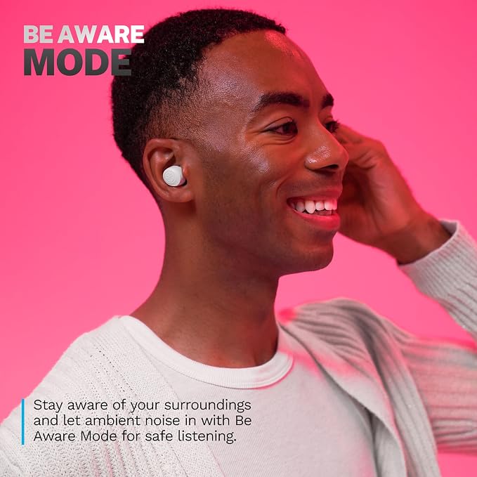JLab Go Air Pop+ True Wireless Earbuds, in Ear Headphones, Bluetooth Earphones, 35H Playtime Ear Buds, Bluetooth Earbuds with Microphone, USB-C Charging Case, Dual Connect, EQ3 Sound, Cloud White | Wireless Earphones, IP55 True Wireless Earbuds with Mi... - Image 3