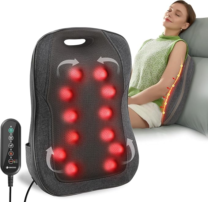 CooCoCo HSA Store Eligible Shiatsu Back Massager with Heat, for Office Home by CooCoCo