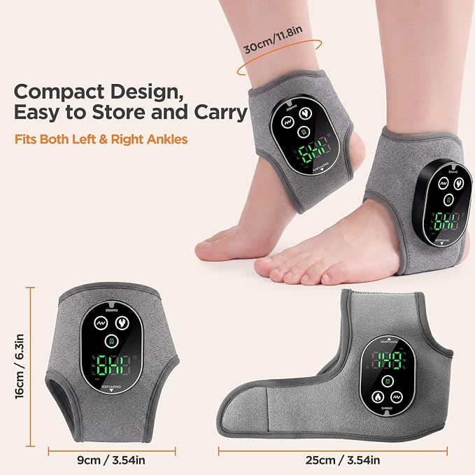 2PCS Cordless Neuropathy Foot Massager, Ankle Heating Pad for Pain Relief - Image 3