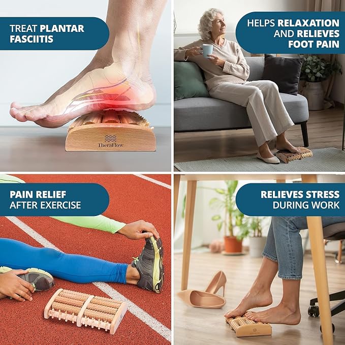 TheraFlow Large Dual Foot Massager for Plantar Fasciitis Relief 2026 Edition | Perfect Feet Massager Gifts for Women and Men | Relaxation Gift and Foot Massager for Neuropathy - Ideal Gifts for Mom - Image 5