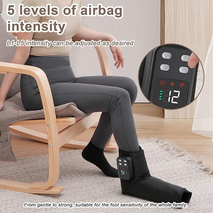 Heated Cordless Foot Massager for Plantar Pain Relief & Swelling for Ankle, Feet and Blood Circulation, Perfect Gifts for Men Women, Dad Mom (Birthday, Holiday) - Image 3