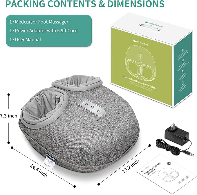 Medcursor Foot Massager with Heat, Shiatsu Deep Kneading [2026 Upgraded] - Image 7