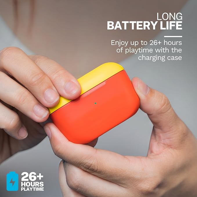 JLab Go Pop+, True Wireless Earbuds, Bluetooth 5, Dual Connect, IPX4, App Support, Confetti - Image 4