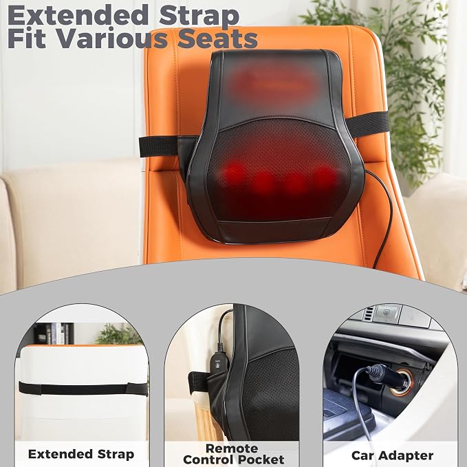 Brelley Neck and Back Massager for Pain Relief Deep Tissue with Heat, Shiatsu Shoulder Massager with Bi-Directional Rotating Head for Neck, Back, Shoulders, and Legs - Image 6