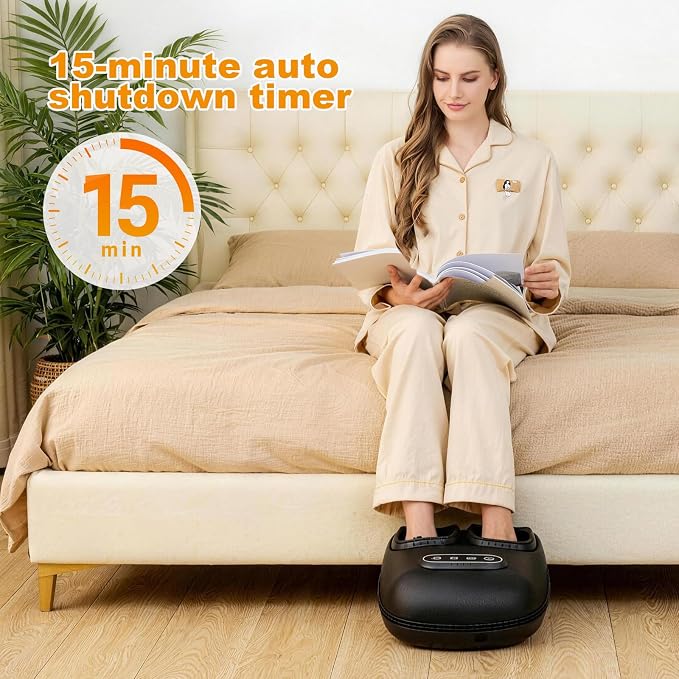 LINGTENG Foot Massager, Heated Foot Massager (Dark Gray) - Image 2