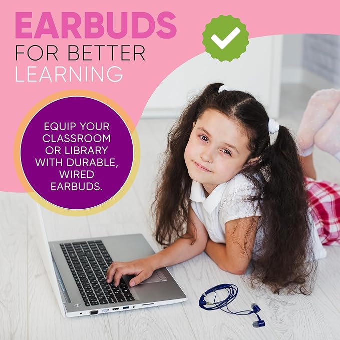 20 Pack Bulk Wired Earbuds with Microphone, In Ear Headphones 3.5mm Jack, 4ft Tangle Free Cable, Comfortable Fit, Affordable and Cost Effective, Ideal for School Classroom Testing Students, Black - Image 3