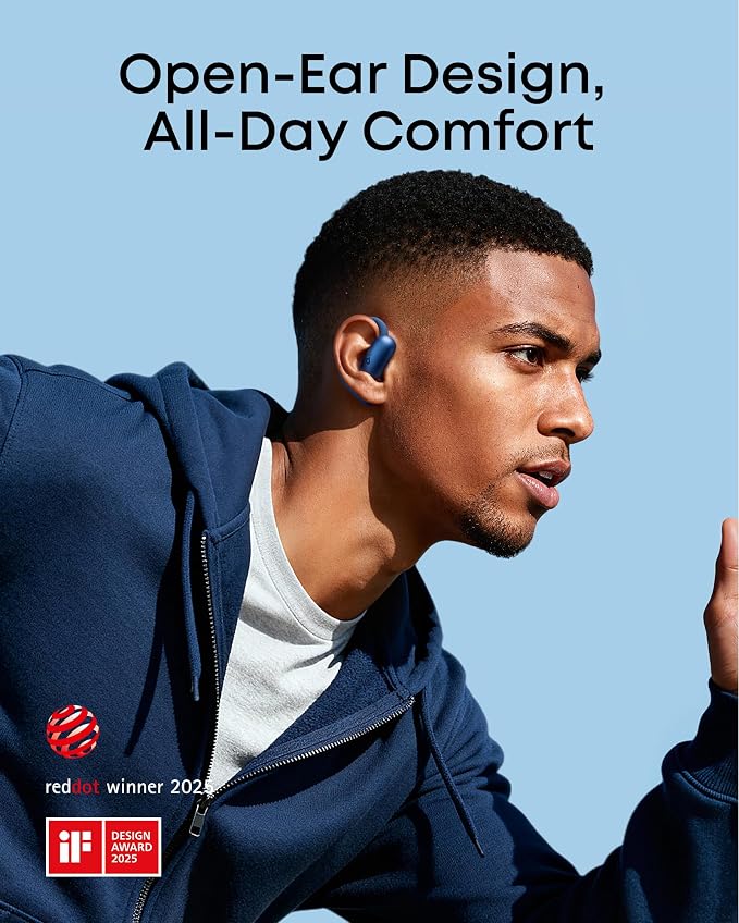 Soundcore AeroFit 2 by Anker Open Ear Earbuds, Open Ear Headphones, Earbuds | Real-Time Translation, 4 Adjustable Positions, 42H Playtime, Rich Bass, Hi-Res, IP55, AI Clear Calls, Wireless Charging - Image 2