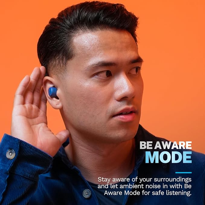 JLab Go Air Pop+ True Wireless Earbuds, in Ear Headphones, Bluetooth Earphones, 35H Playtime Ear Buds, Bluetooth Earbuds with Microphone, USB-C Charging Case, Dual Connect, EQ3 Sound, Navy Blue | Bluetooth Earbuds, In Ear Wireless with Microphone, Char... - Image 3