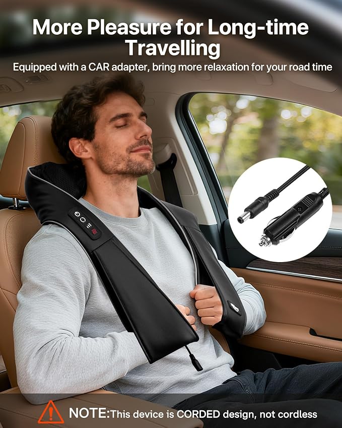 ALLJOY Shiatsu Neck and Back Massager with Heat, Deep Tissue Kneading Electric Massager for Shoulder, Lumbar, and Leg Pain Relief, Self-Care Wellness Gifts for Women Men Mom Dad - Image 6