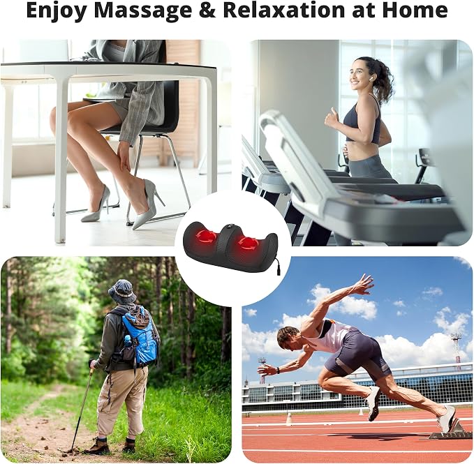 Medcursor Foot Massager with Heat - Foot and Calf Massager with Massage Roller, Deep Massage for Plantar Fasciitis, Pain Relief, Neuropathy, Relax for Home or Office Use (Not Cordless) - Image 7