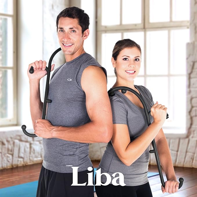 LiBa Back Massager Trigger Point Cane, Deep Tissue Back Neck Massager Black - Image 6