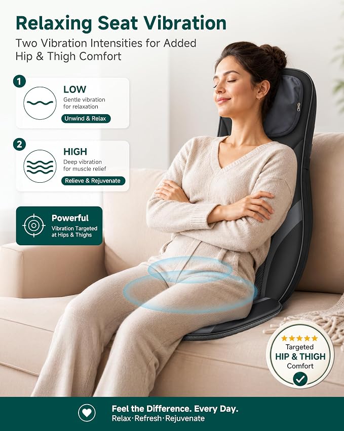Snailax Shiatsu Back Massager, Massage Chair Full Body - Image 6